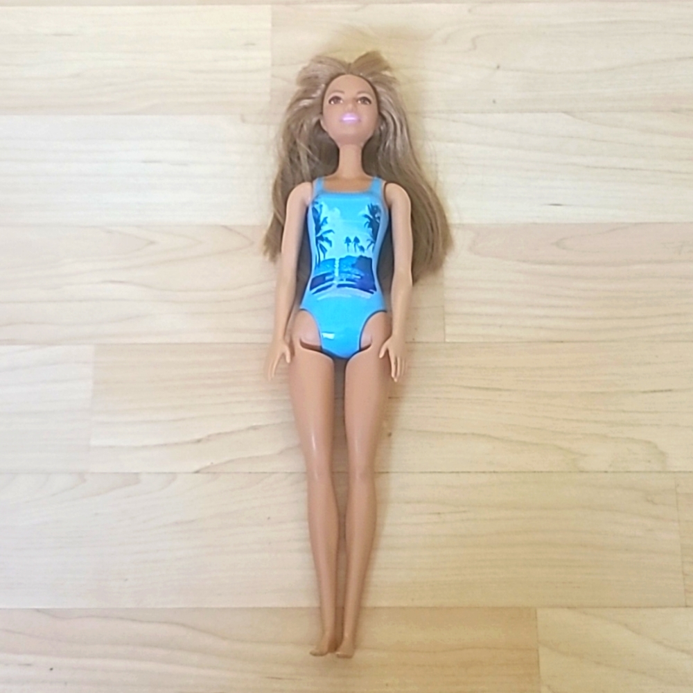 Barbie Beach Summer Doll Mattel 2015 Barbie Blue Vacation Sunset Swimsuit Doll